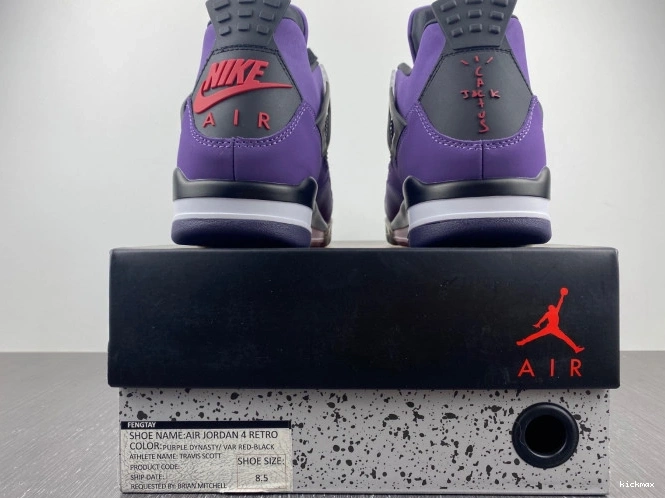 Rep MAX Purple 766296 Jordan Retro 4 Travis Family) and (Friends LN4 Scott 0810